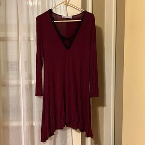 Beautiful burgundy dress!